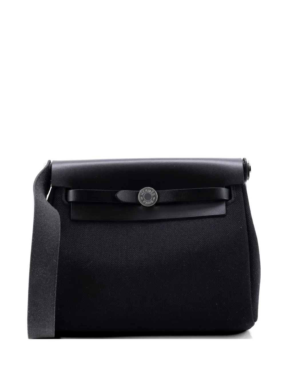 Hermès Pre-Owned Borsa a spalla Herbag Zip Toile and Leather 20 - Nero