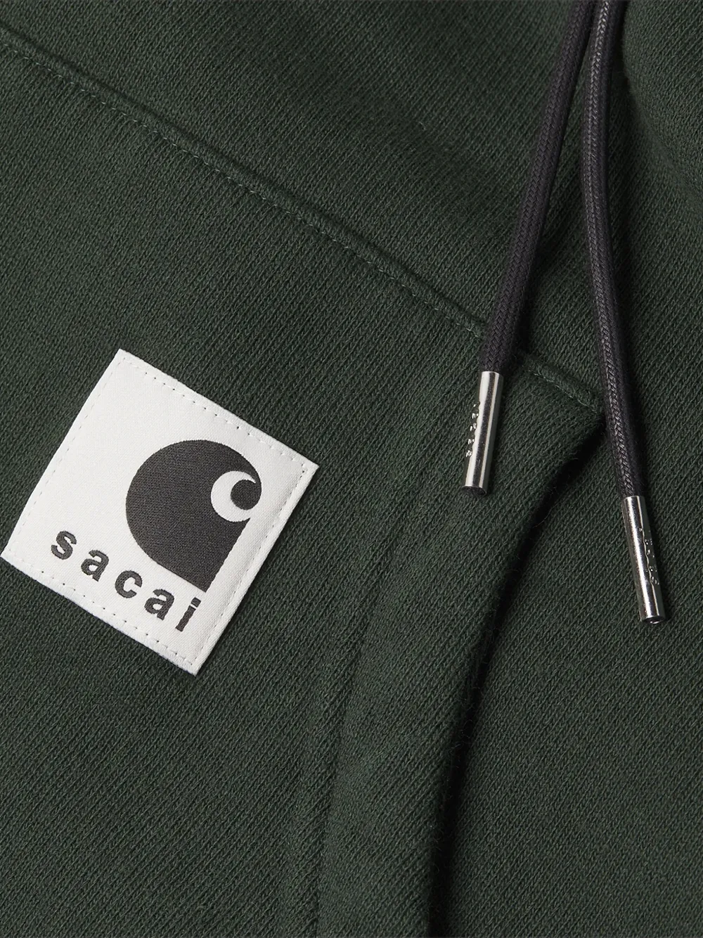sacai x Carhartt WIP hoodie met logopatch Zwart