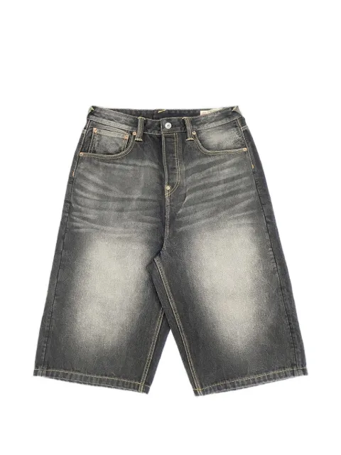 EVISU seagull embroidery denim shorts