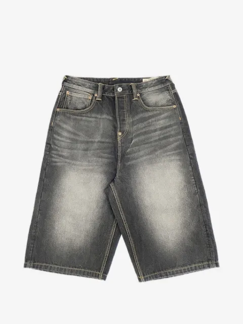EVISU seagull embroidery denim shorts