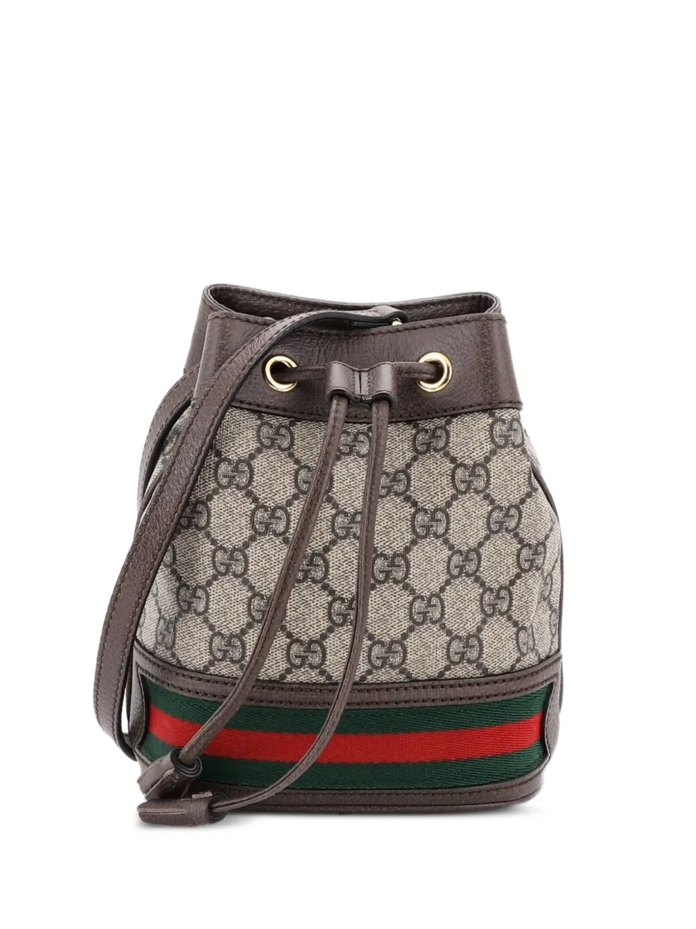 Gucci Pre-Owned Ophidia GG Coated Canvas Mini bucket bag - Marrone
