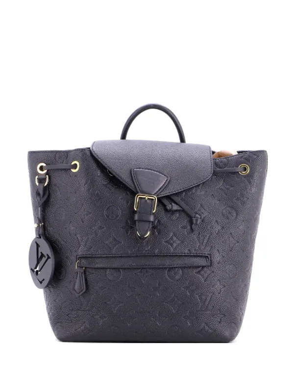 Louis Vuitton Pre-owned Montsouris NM Monogram Empreinte Leather PM Backpack in Black