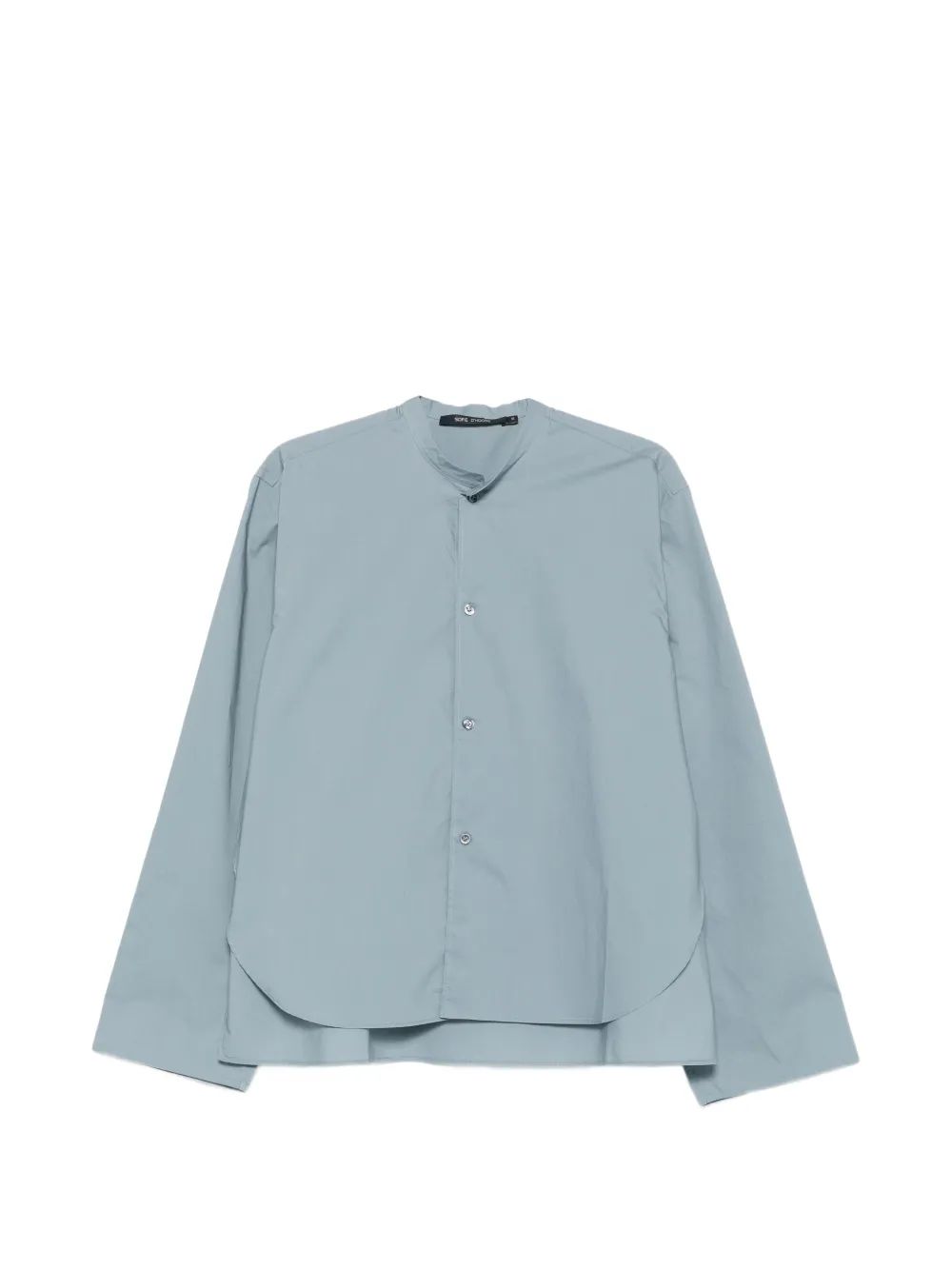 Sofie D'hoore Bayu band-collar curved-hem shirt - Blu