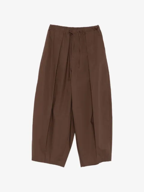 Su pleated drawstring palazzo pants