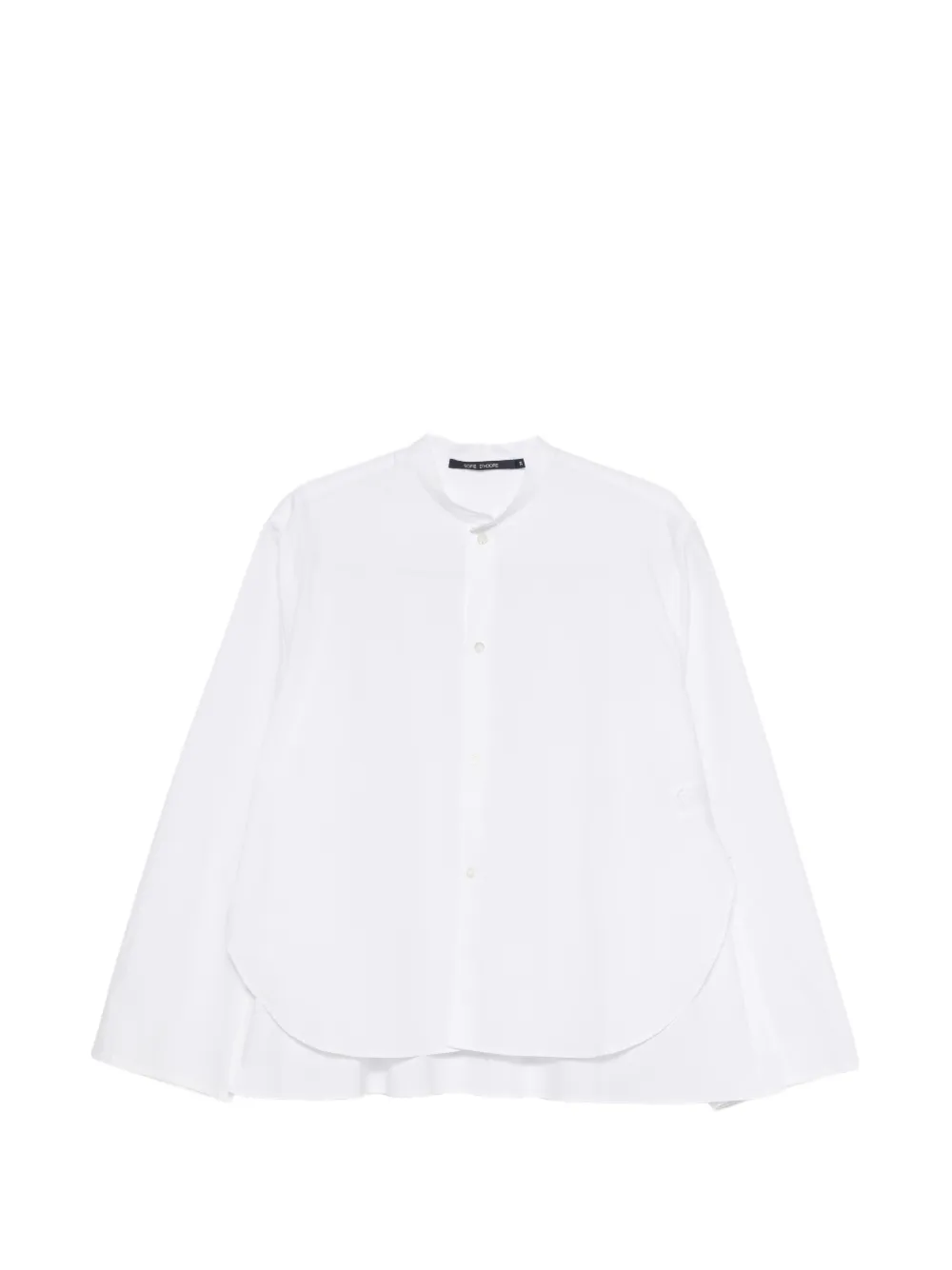 Sofie D'hoore band-collar curved-hem shirt - Bianco