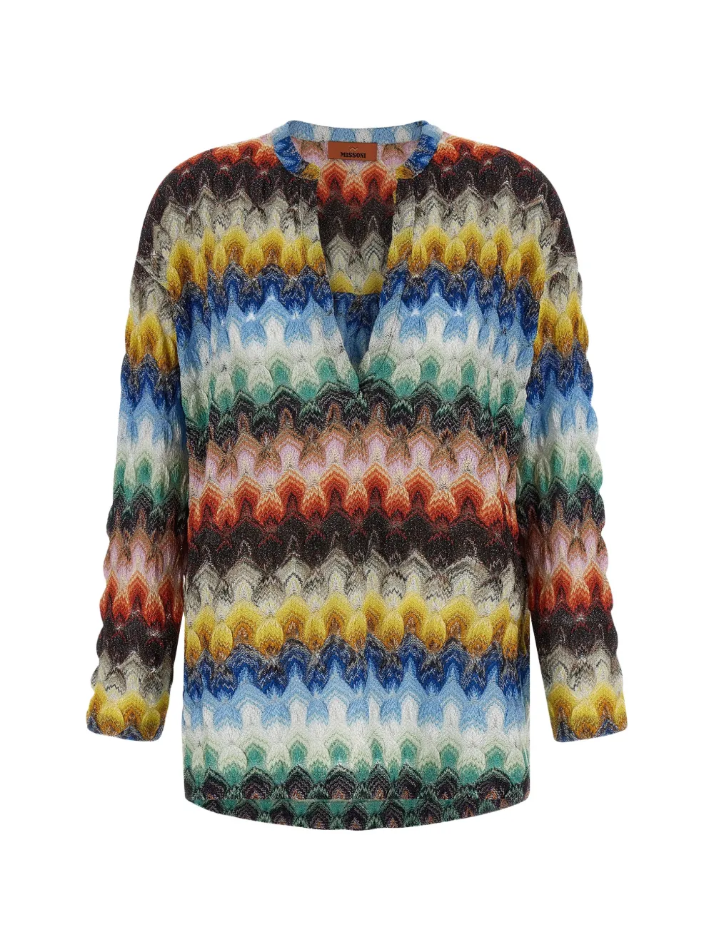 Missoni Lamé Raschel-knit Blouse In Multi