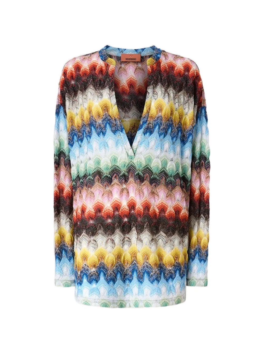 Missoni lamé raschel-knit blouse - Blue