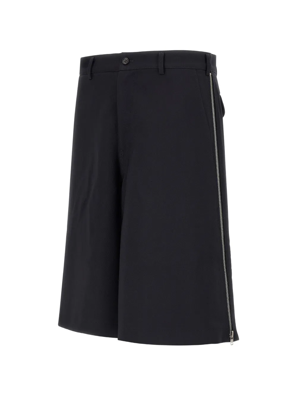 Comme Des Garçons Shirt Shorts met visgraatpatroon en rits aan de zijkant Zwart