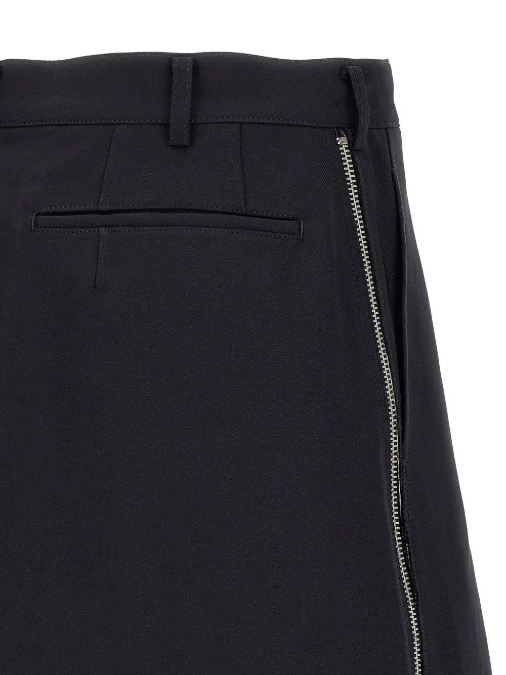 Comme Des Garçons Shirt Shorts met visgraatpatroon en rits aan de zijkant Zwart