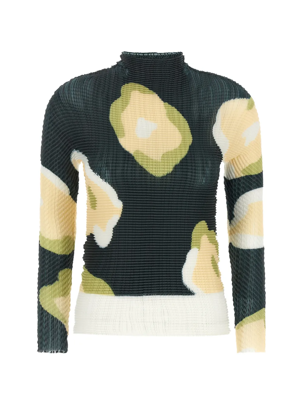 Issey Miyake Verve Pleats printed top - Verde