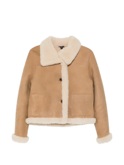 James Perse cropped shearling jacket