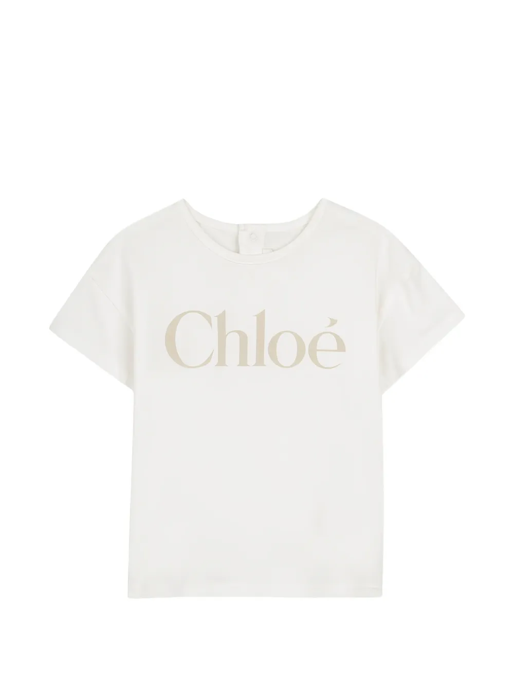 Chloé Kids logo-print T-shirt - Bianco