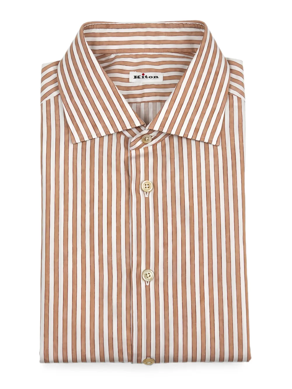 Kiton striped shirt Roze