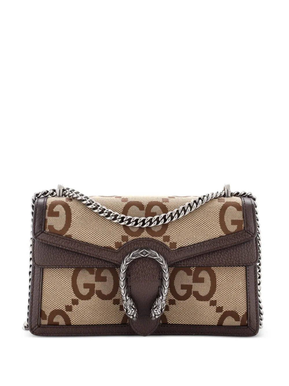 Gucci Pre-Owned Dionysus Bag Jumbo GG Canvas Small shoulder bag - Marrone