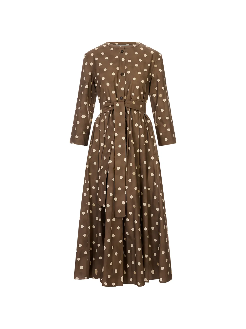 'S Max Mara polka-dot belted dress - Brown