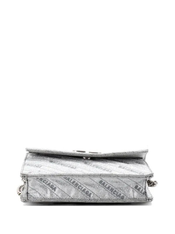 Balenciaga Pre-Owned BB Chain Wallet Quilted Embroidered Glitter