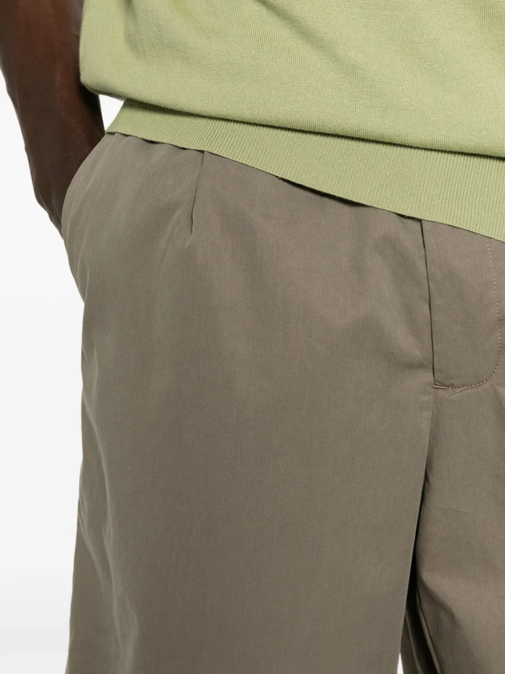 Myths Shorts met geplooid detail Beige