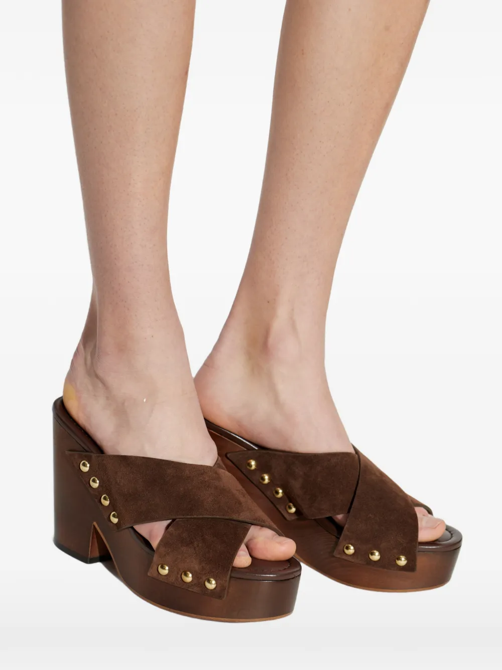Paris Texas studded crossover sandals Bruin