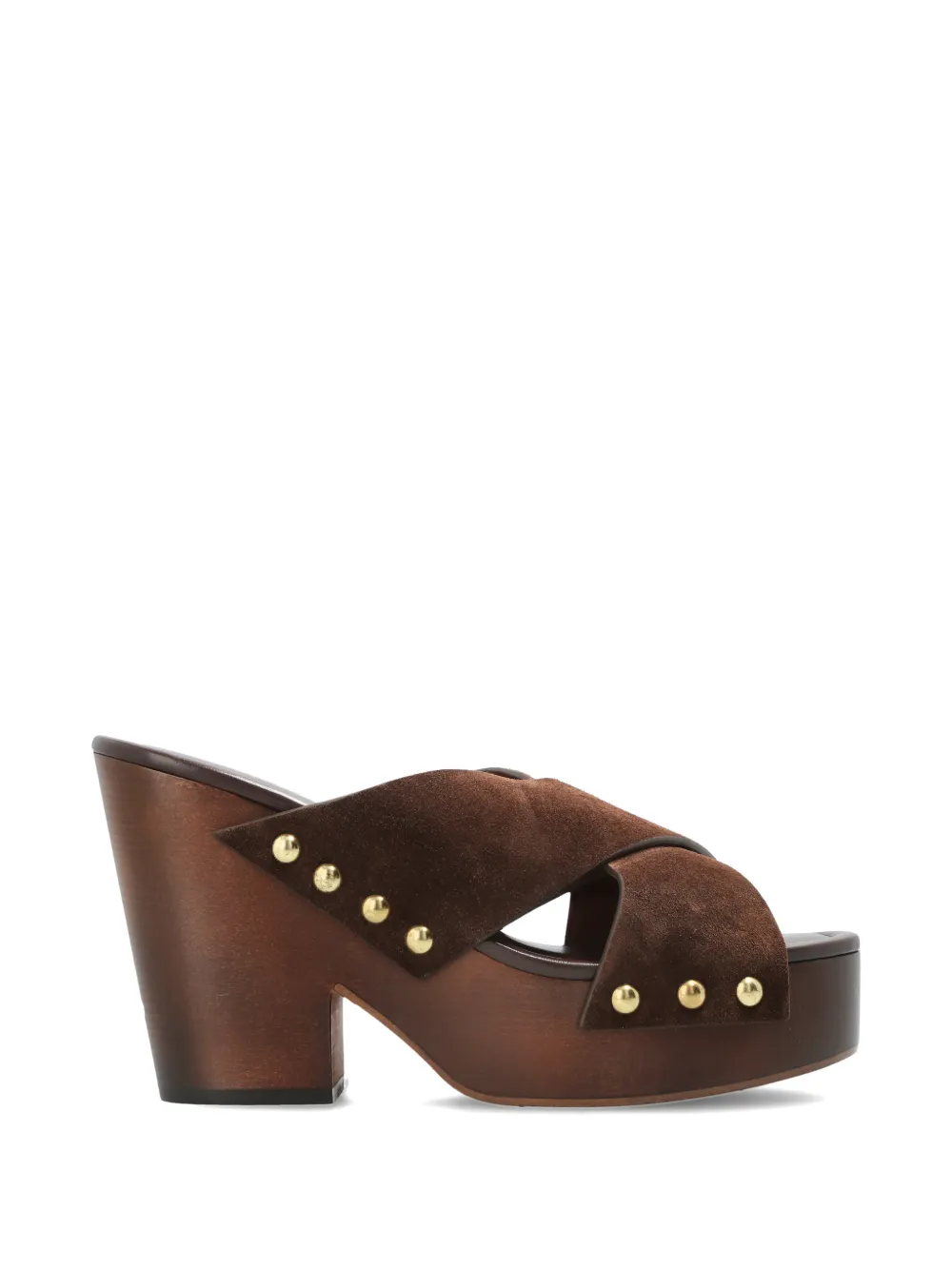 Paris Texas studded crossover sandals - Marrone