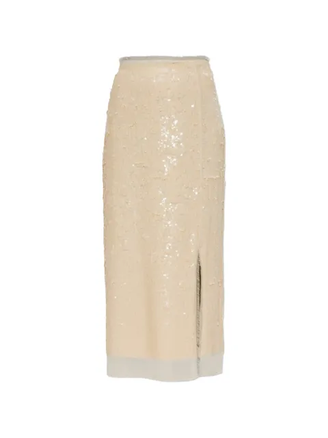 rag & bone sequin-embellished frayed skirt