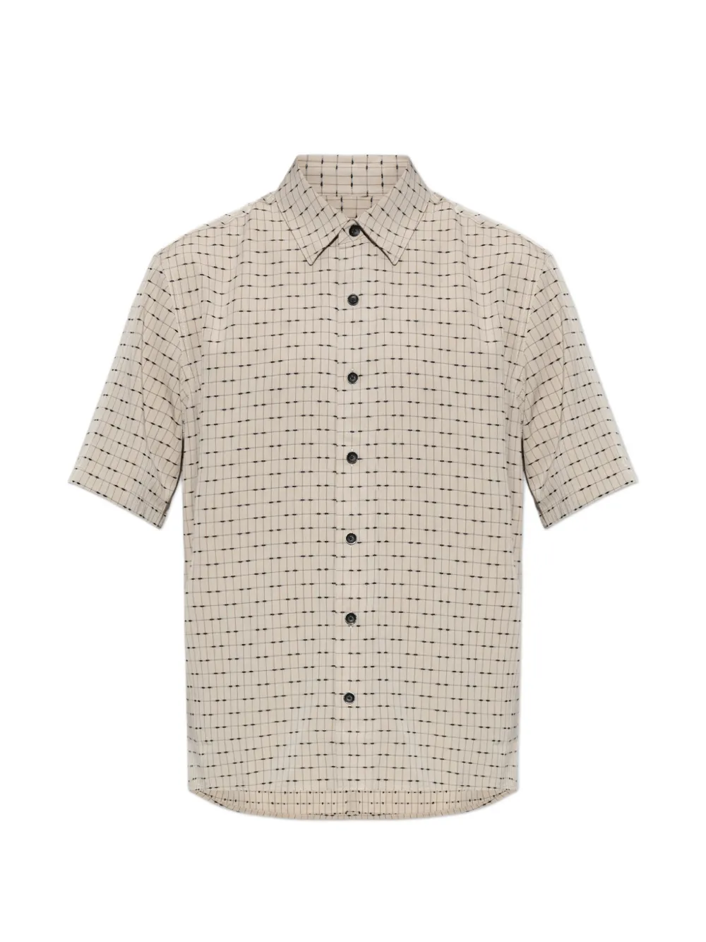 rag & bone grid-pattern short-sleeve shirt - Toni neutri