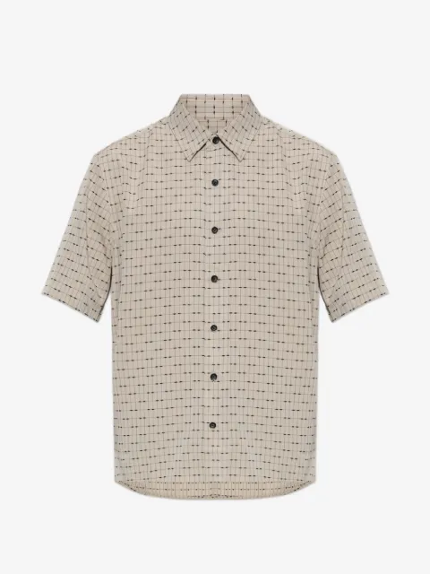 rag & bone grid-pattern short-sleeve shirt