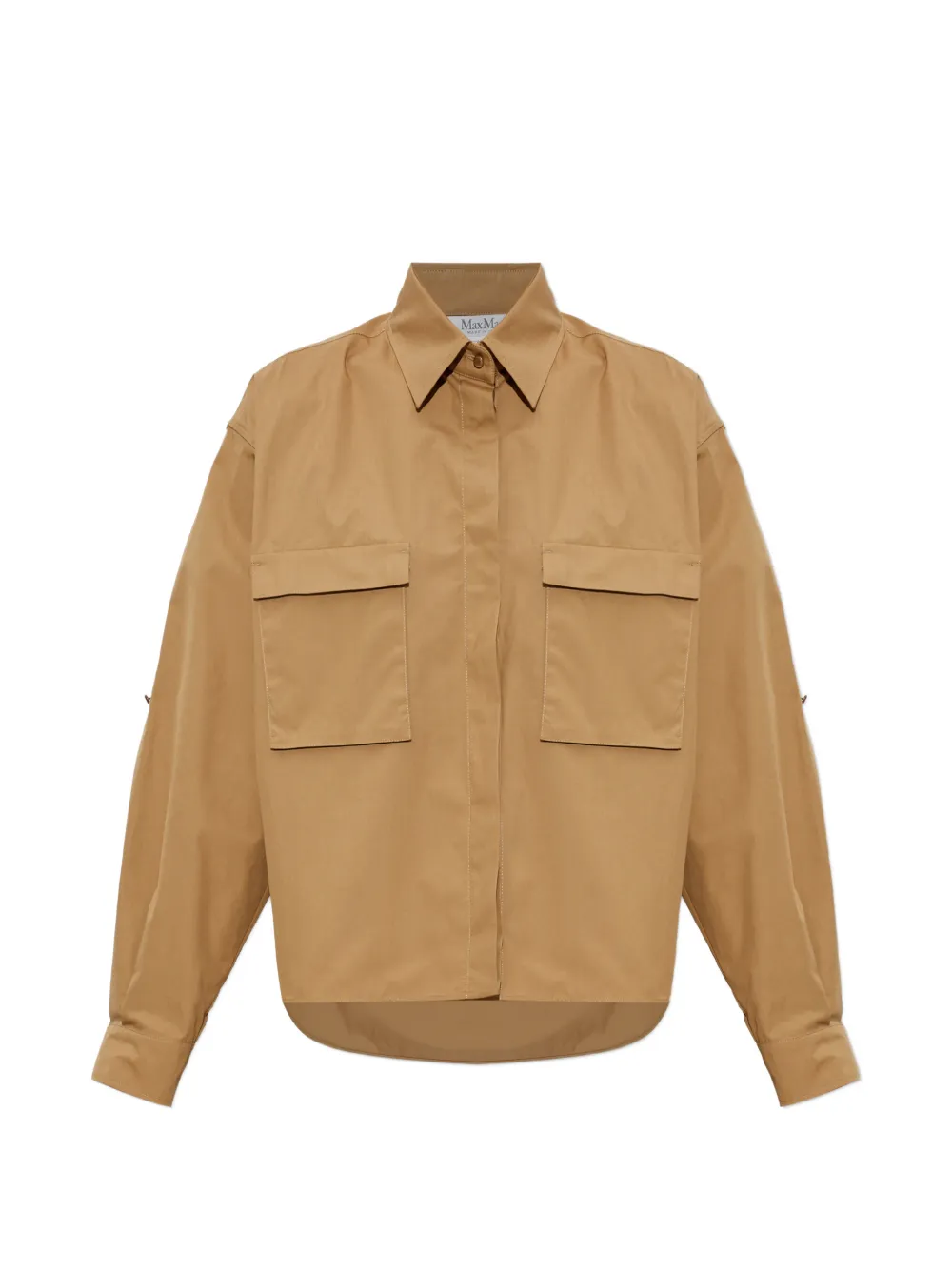 Max Mara flap-pocket cotton shirt - Toni neutri