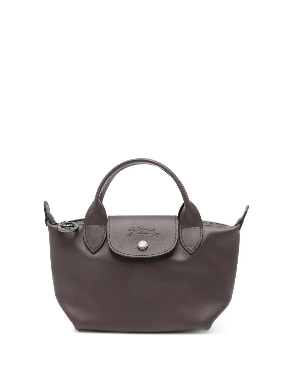 Longchamp Le Pliage leather tote bag - Marrone
