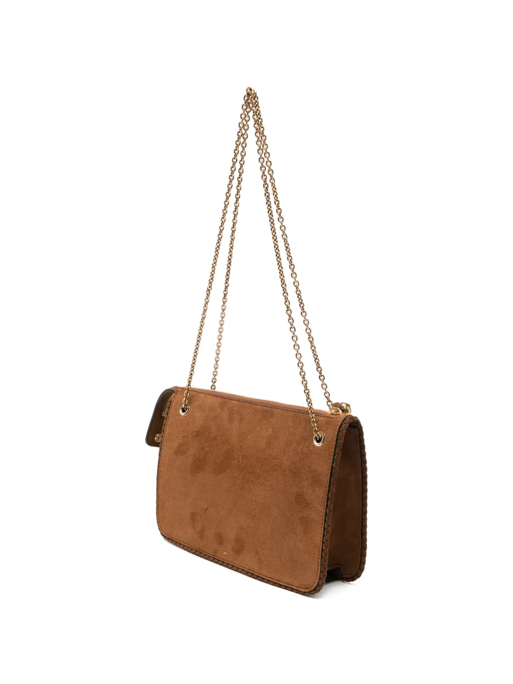 ETRO Leren schoudertas met logodetail Bruin