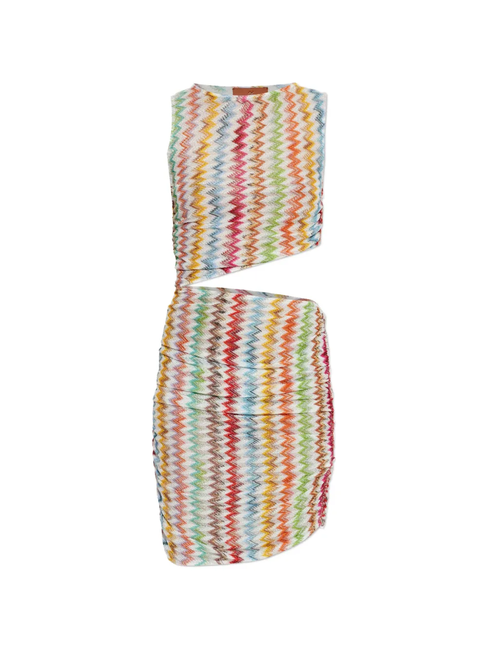 Missoni zigzag-knit cut-out mini dress - Weiß