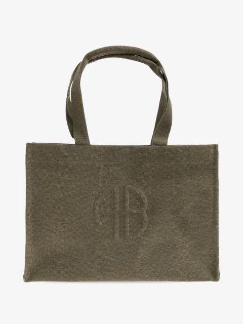 ANINE BING embossed logo tote bag