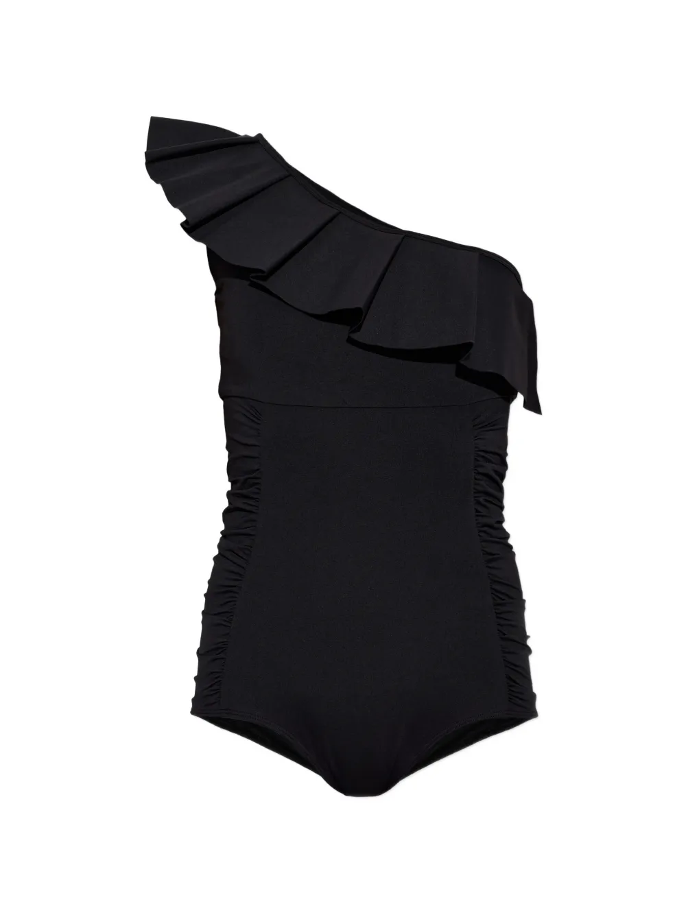 MAIÔ PARIS Orsay ruffled one-shoulder swimsuit - Nero