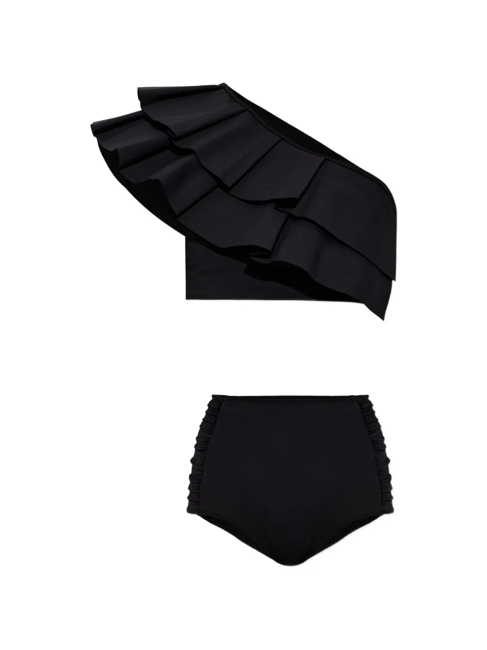 MAIÔ PARIS Orsay ruffled one-shoulder bikini