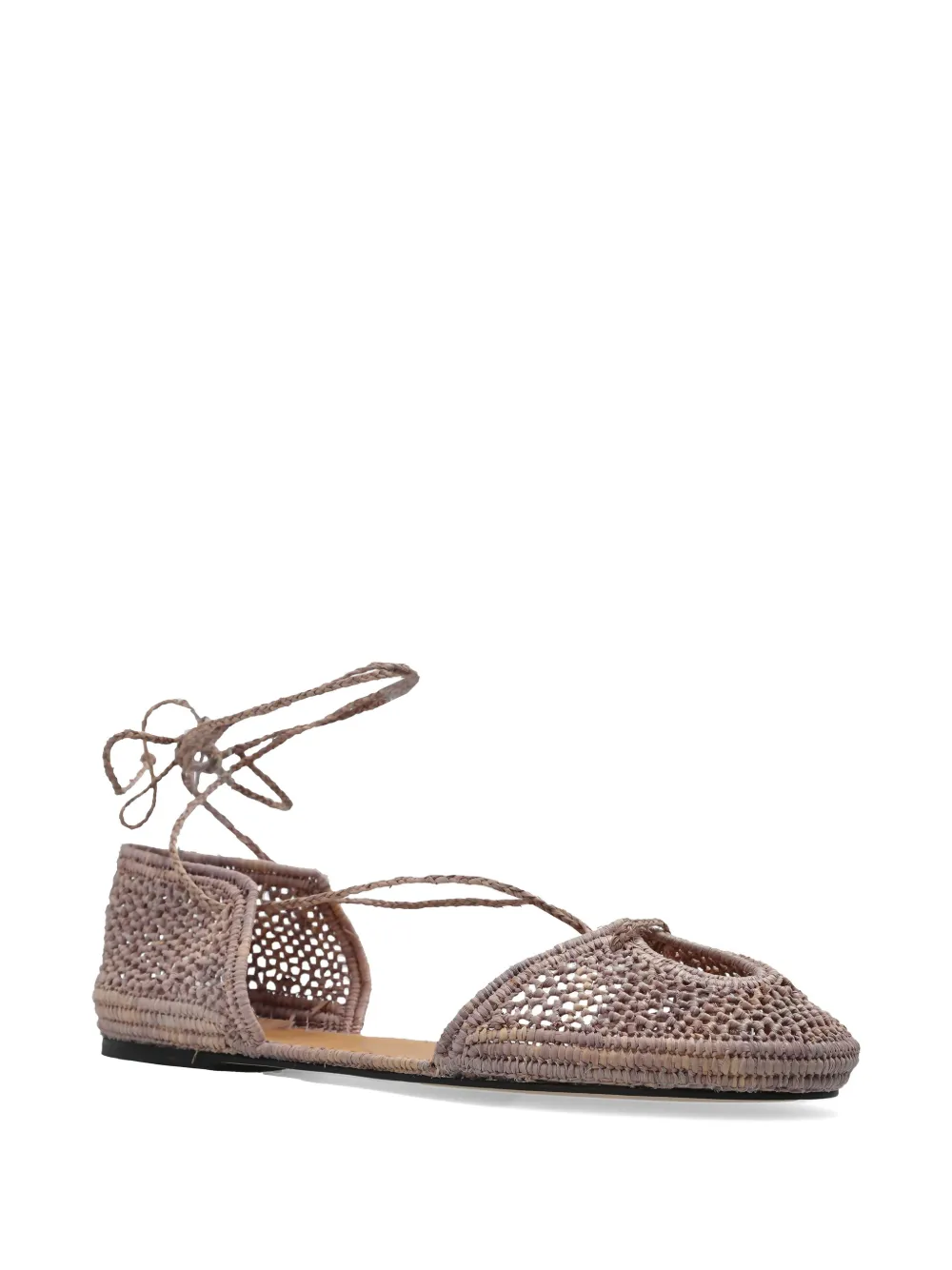 ODISSI Lima geweven pumps met veters Grijs