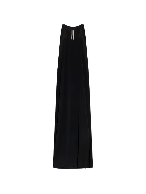 Rick Owens Draped Sleeveless Maxi Dress in Black