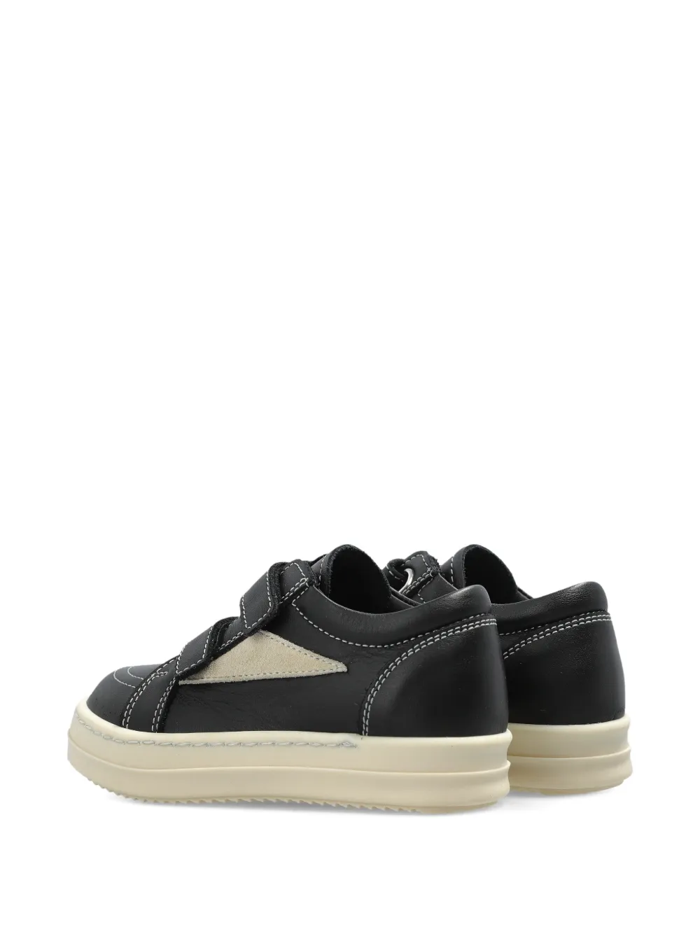 Rick Owens Kids touch-strap leather sneakers Zwart