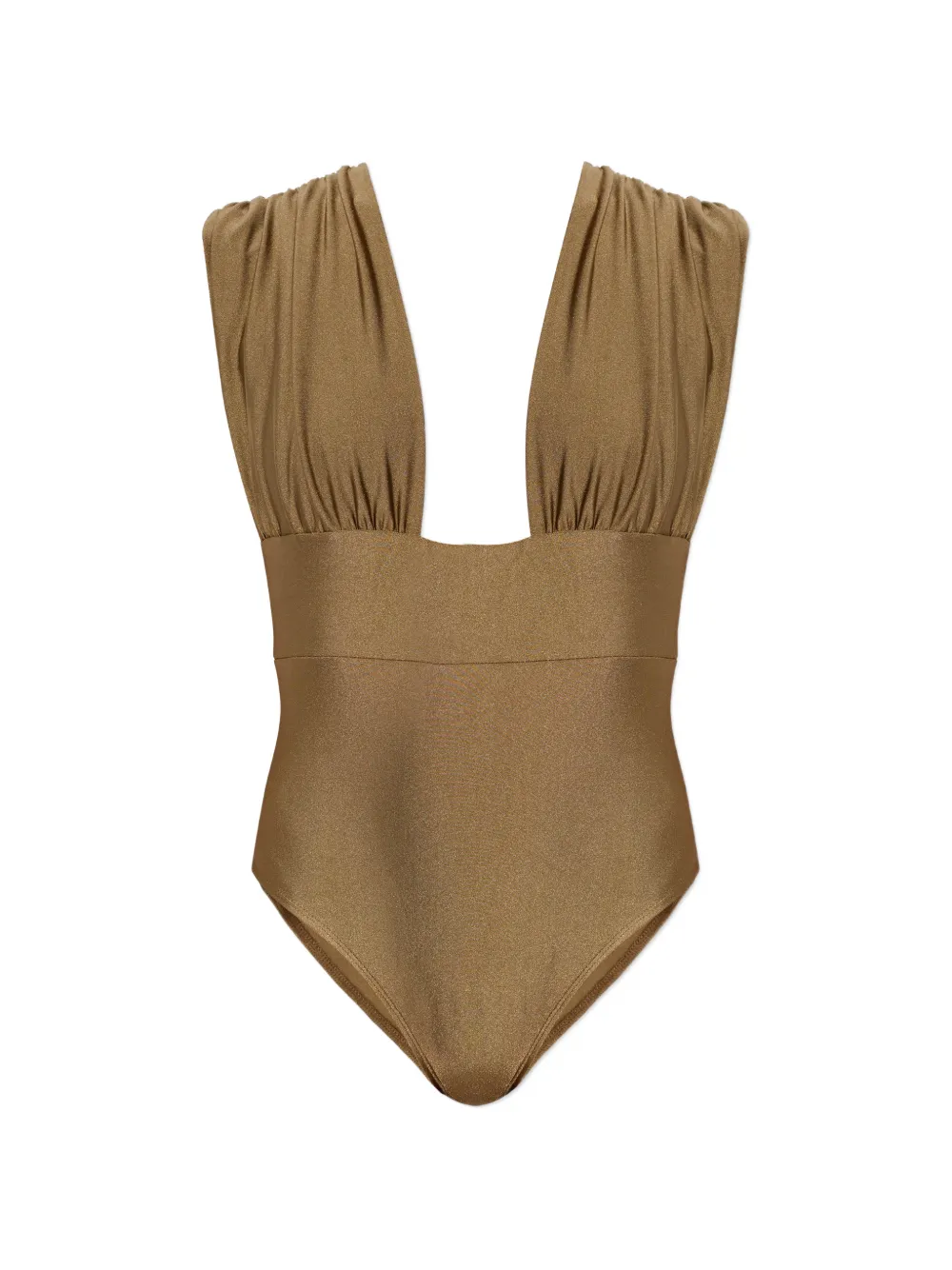 MAIÔ PARIS Monceau gathered swimsuit - Marrone