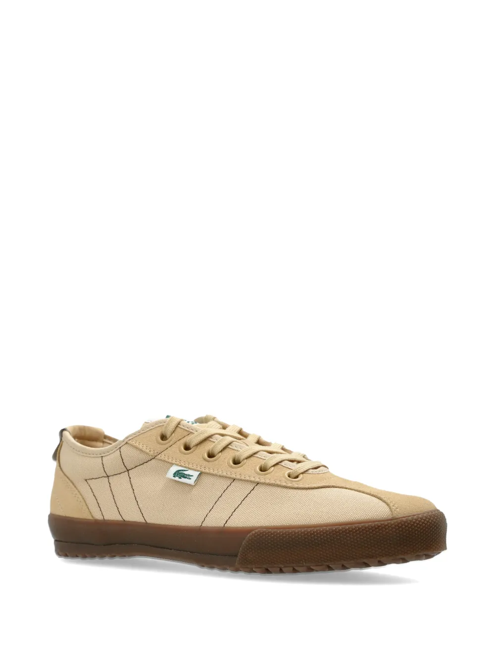 Lacoste logo-patch sneakers Beige