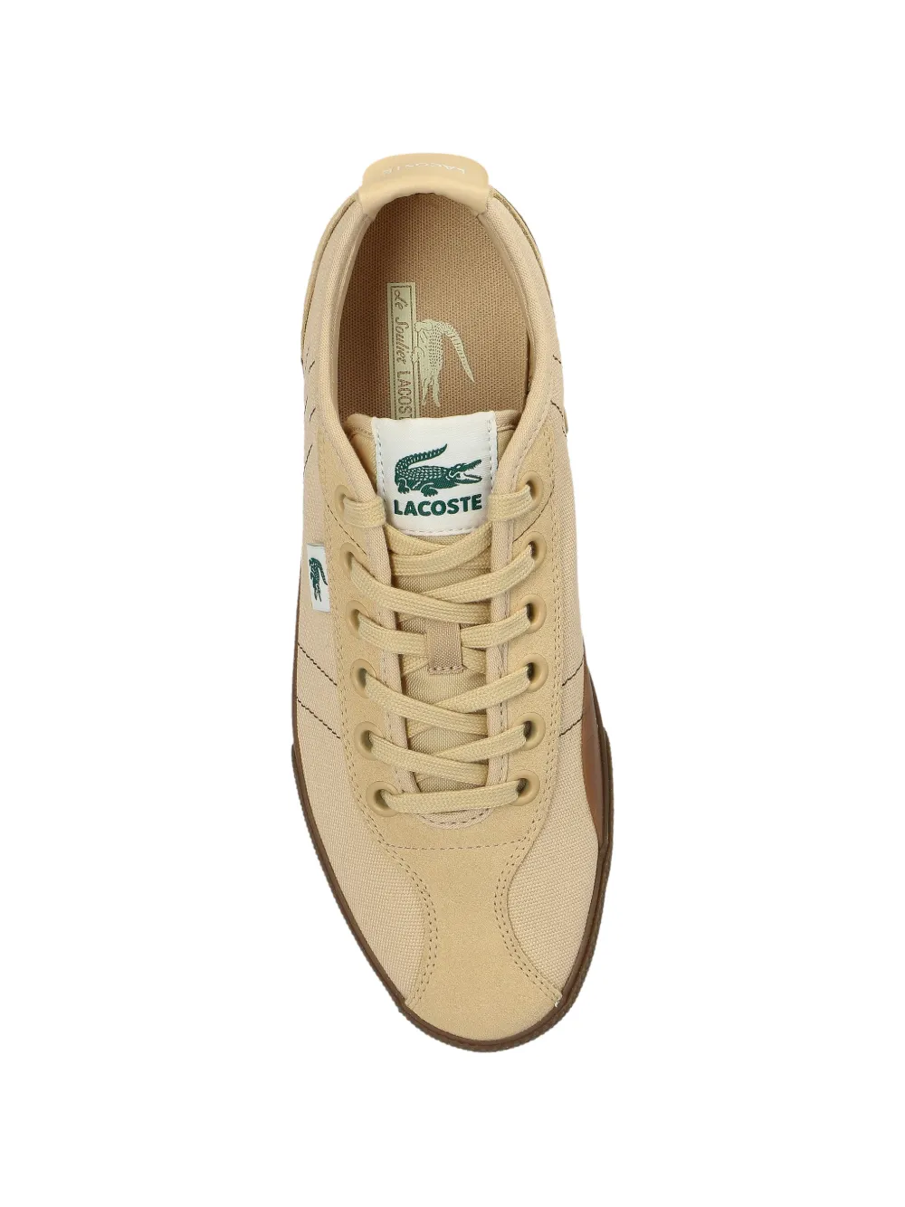 Lacoste logo-patch sneakers Beige