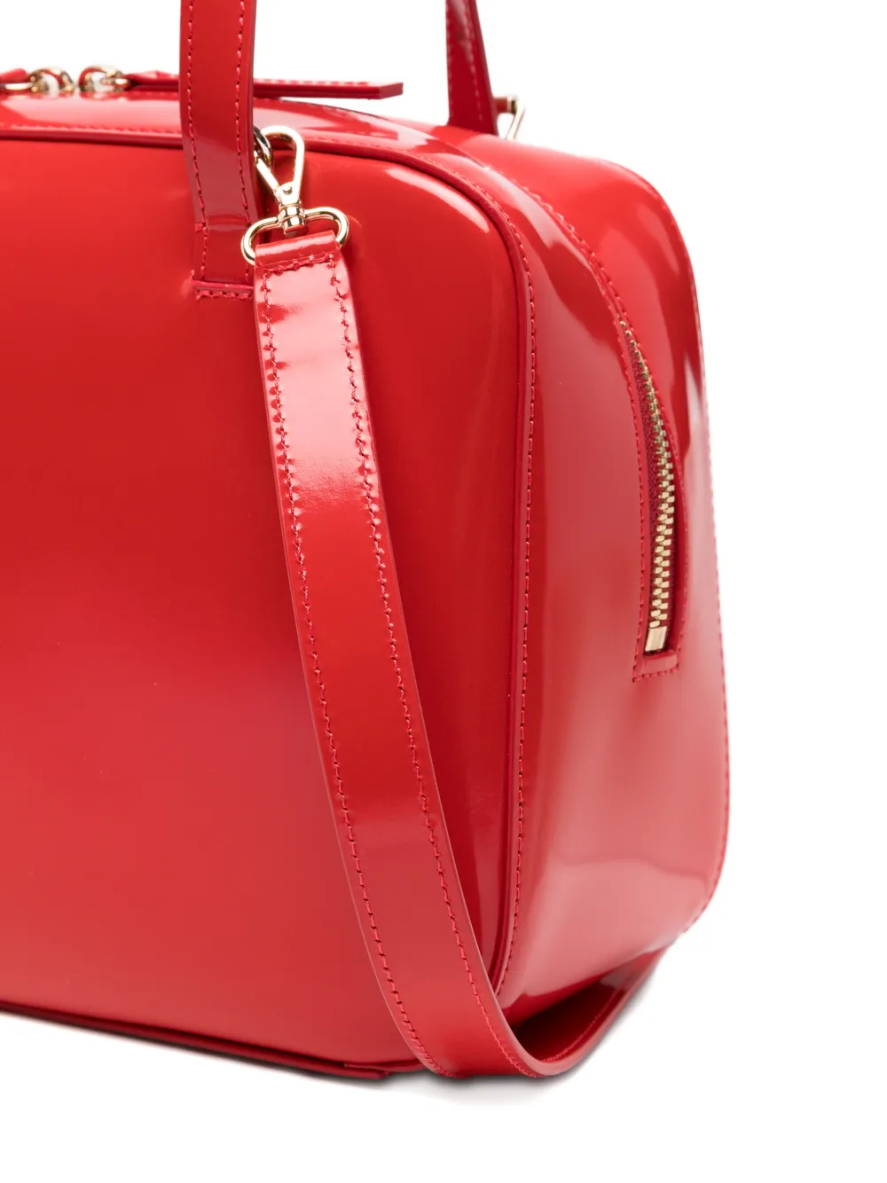 A.P.C. Gelakte shopper met gespdetail Rood