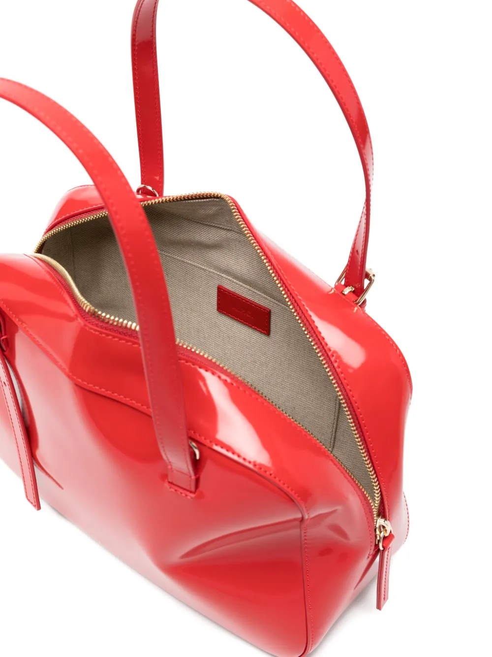 A.P.C. Gelakte shopper met gespdetail Rood