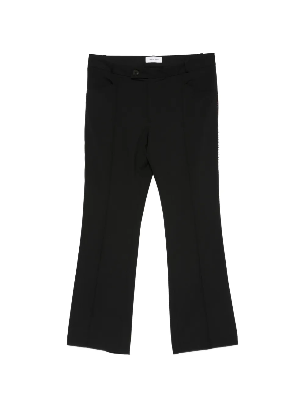 Ernest W. Baker pressed-crease flared trousers - Nero