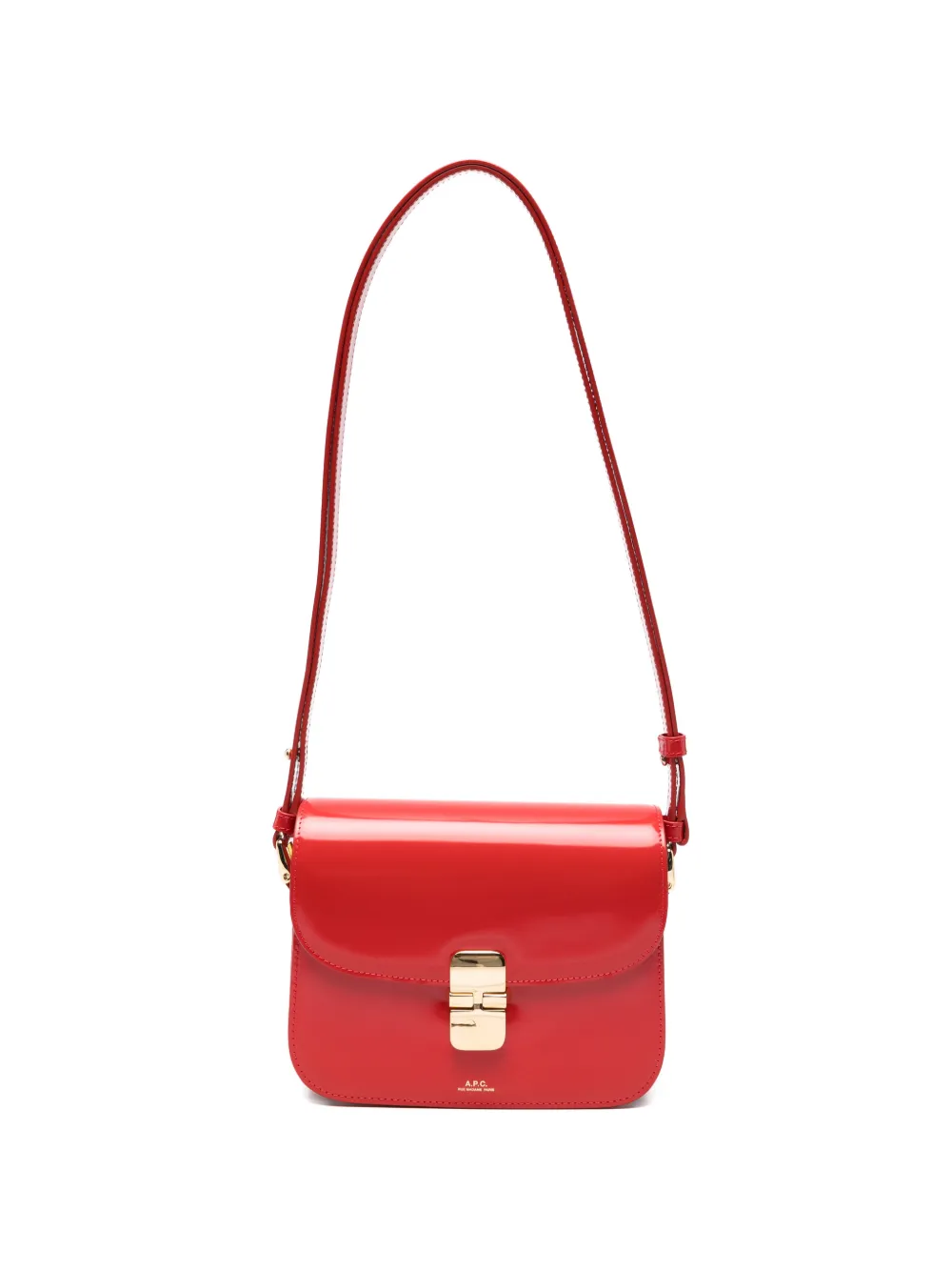 A.P.C. small Grace leather cross body bag - Rosso