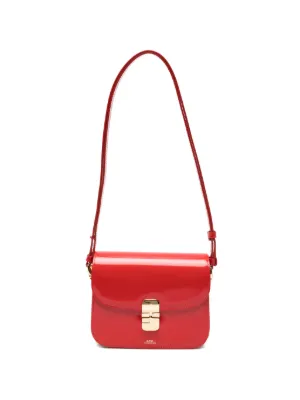 A.P.C. Small Grace Leather Cross Body Bag | Red | FARFETCH