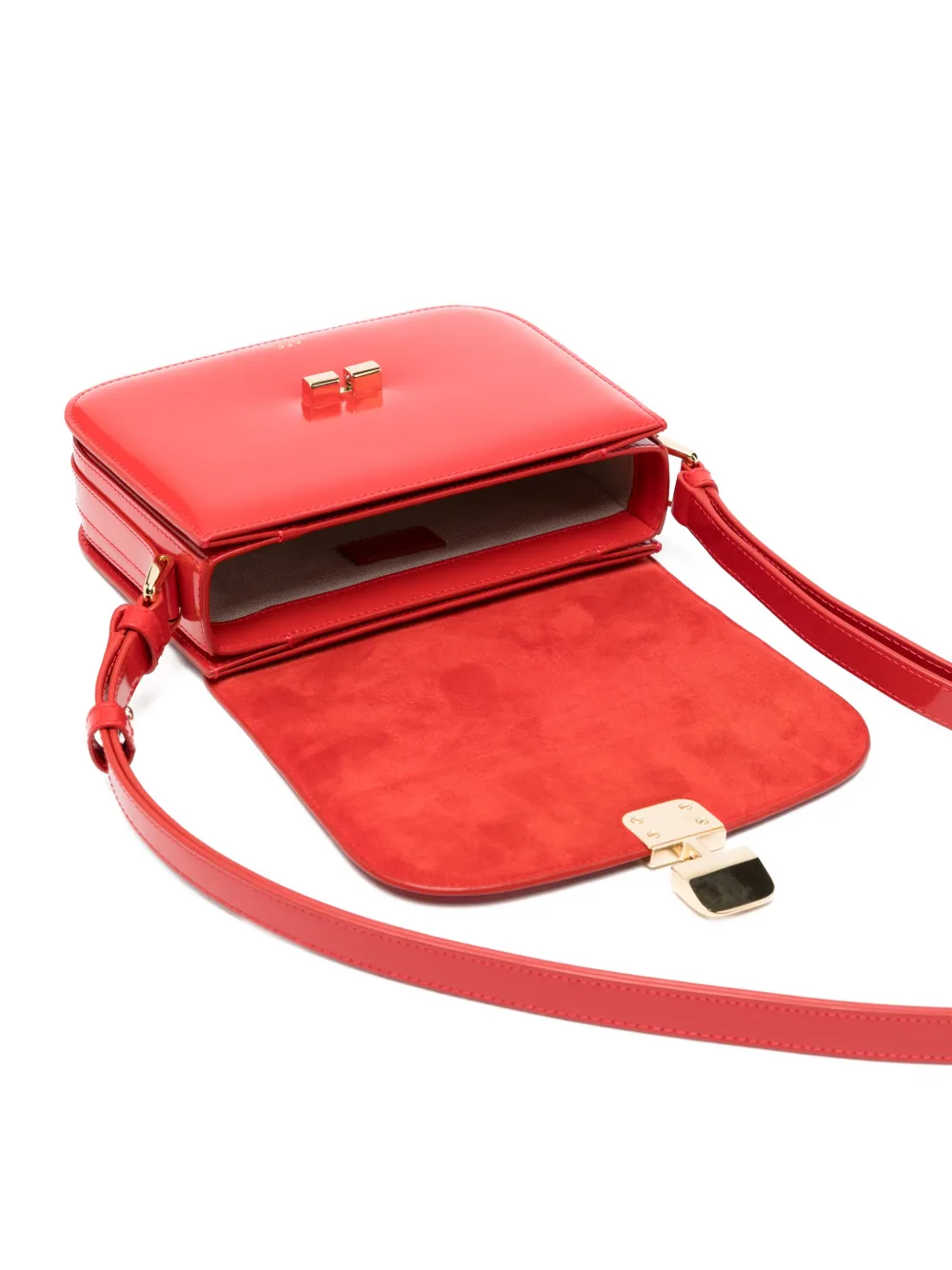 A.P.C. Grace kleine leren crossbodytas Rood