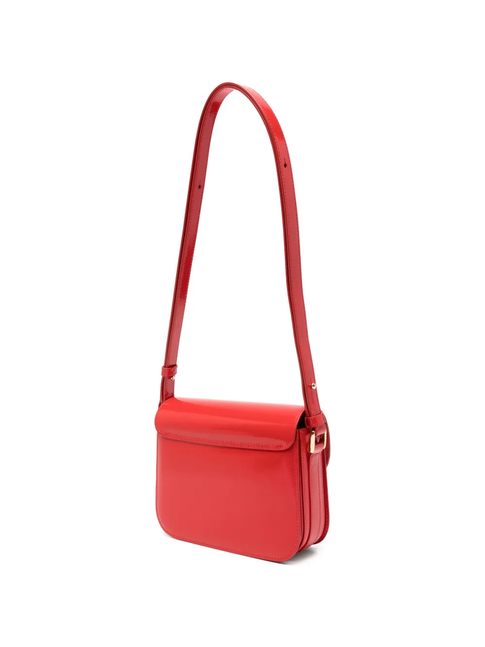 A.P.C. Grace kleine leren crossbodytas Rood