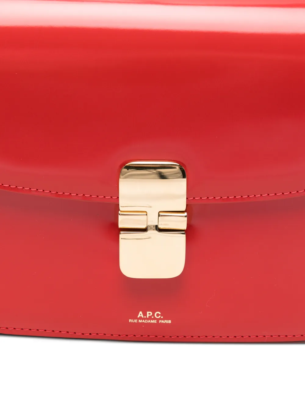 A.P.C. Grace kleine leren crossbodytas Rood