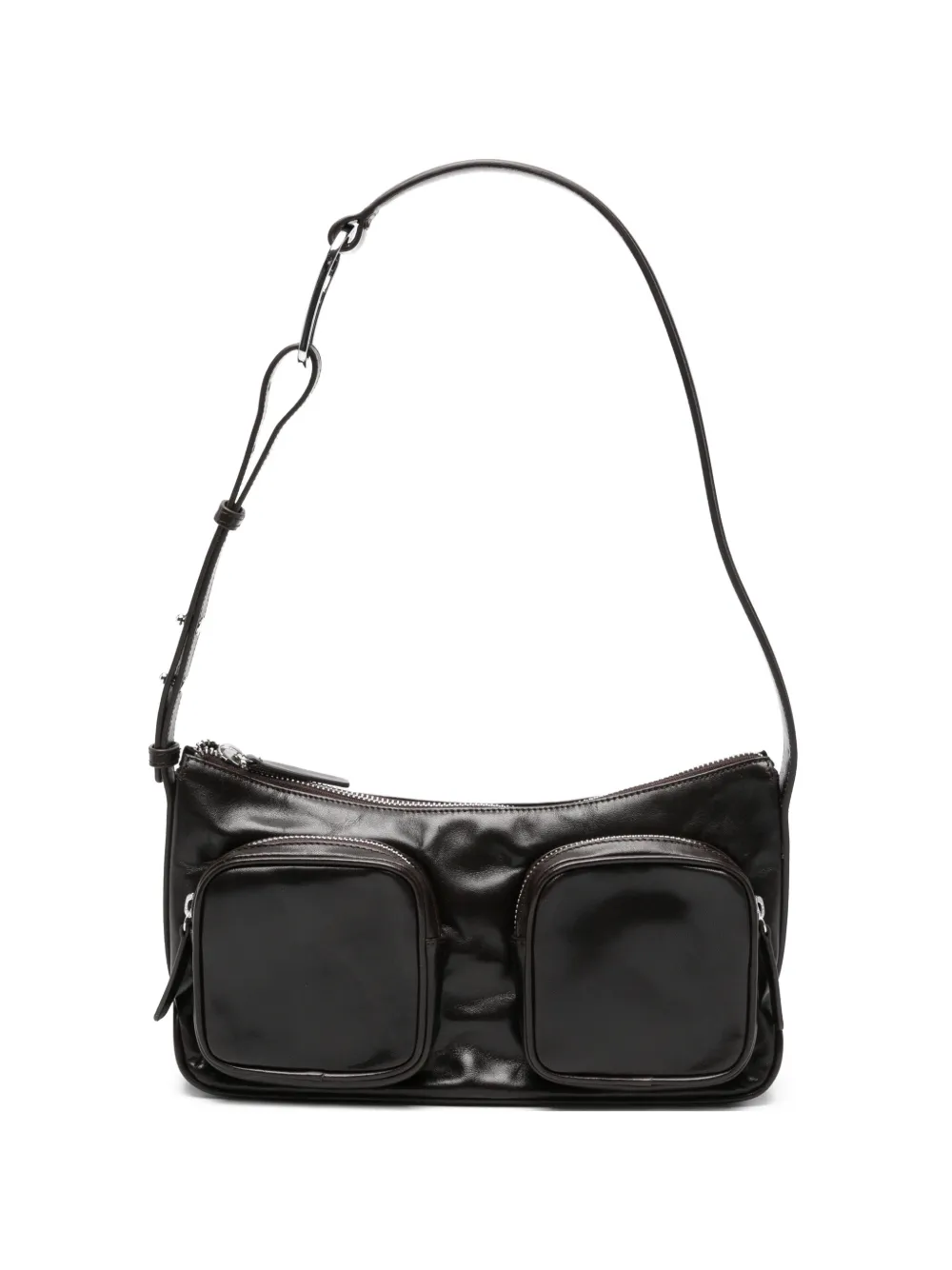 VAGABOND Valence pocket-detail leather shoulder bag - Marrone