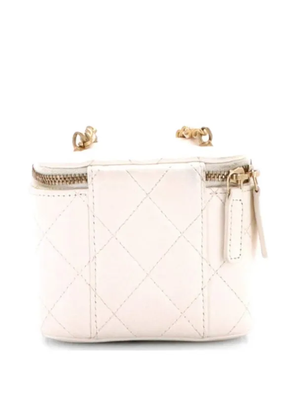 CHANEL Pre-Owned Pearl Crush Vanity Case With Chain Quilted