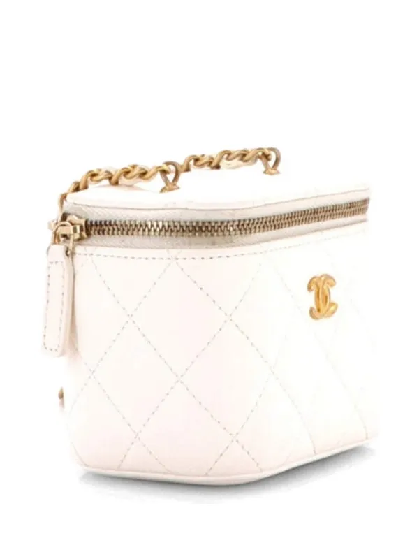 CHANEL Pre-Owned Pearl Crush Vanity Case With Chain Quilted